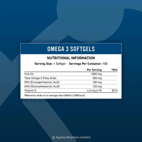 Omega 3 Applied Nutrition 100 cápsulas