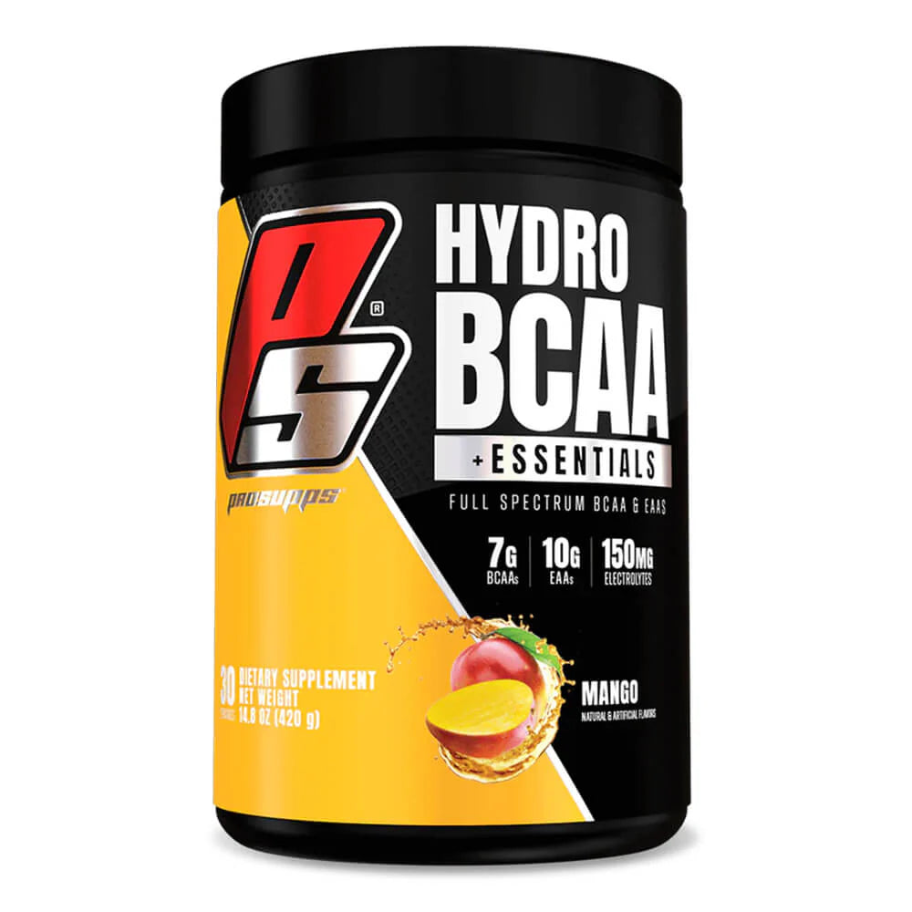 Envase de ProSupps HydroBCAA Essentials sabor mango.