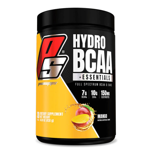 Envase de ProSupps HydroBCAA Essentials sabor mango.