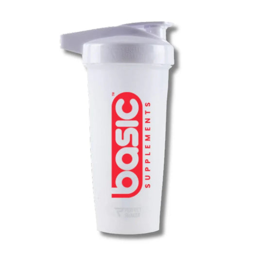 Shaker blanco Perfect BASIC de 828 ml con batidor fijo.