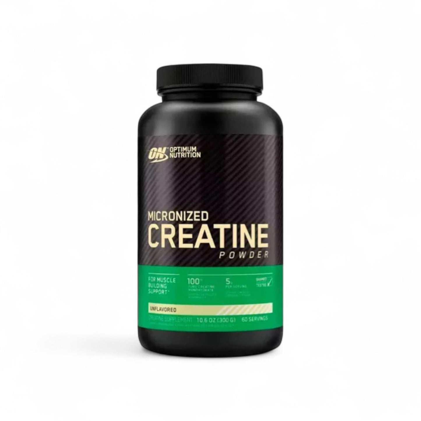 Envase de Creatina Optimum Nutrition 300g Sin Sabor.