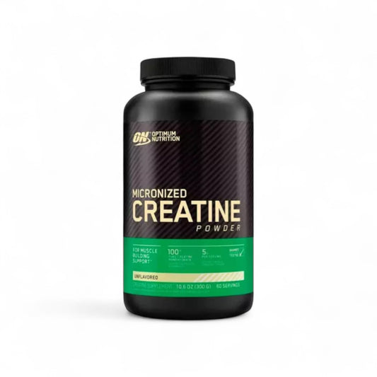 Envase de Creatina Optimum Nutrition 300g Sin Sabor.