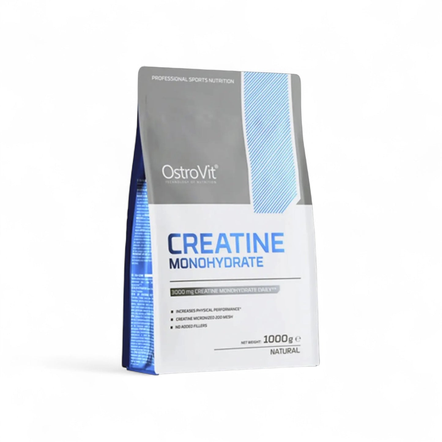 Bolsa de creatina monohidratada Ostrovit 1kg sin sabor.