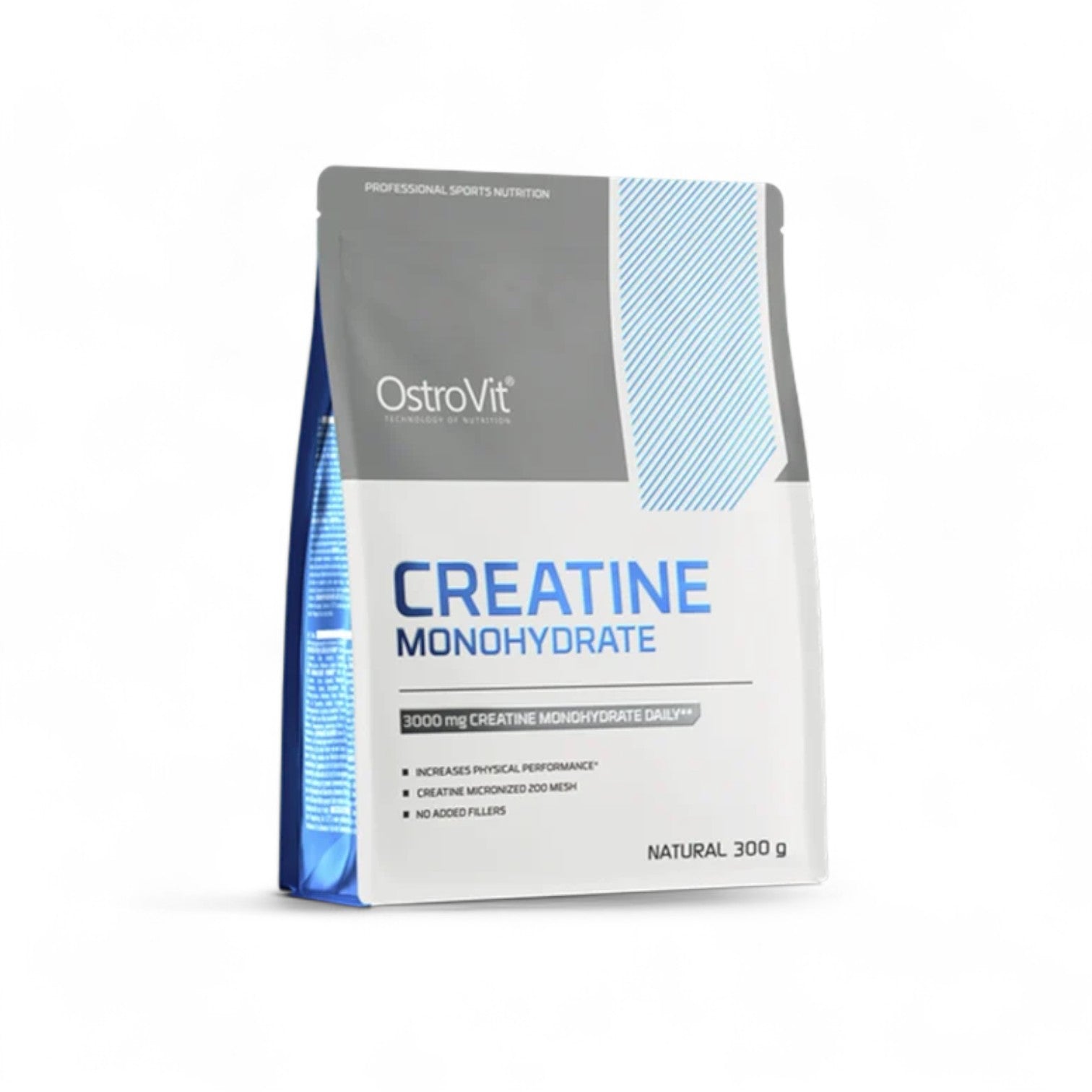 Bolsa de creatina monohidratada Ostrovit 300g sin sabor.