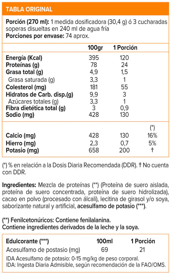 Envase de proteína Optimum Nutrition 5 Lb sabor chocolate intenso