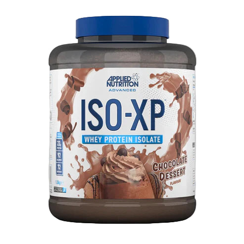 Envase de Proteína ISO XP sabor chocolate de Applied Nutrition.