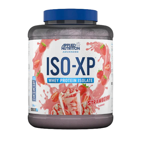 Envase de Proteína ISO-XP sabor frutilla de 1.8kg.