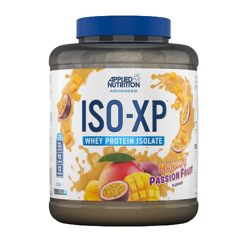 Envase de Proteína ISO-XP de 1.8kg sabor Mango y Fruta de la Pasión.