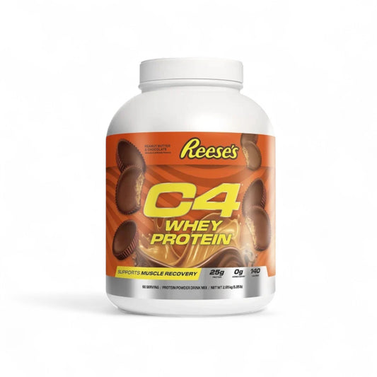 Envase de proteína C4 Cellucor sabor Reese's.