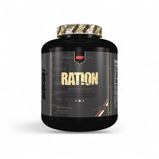 Envase de Proteína Ration 5LB sabor Cookies and Cream.
