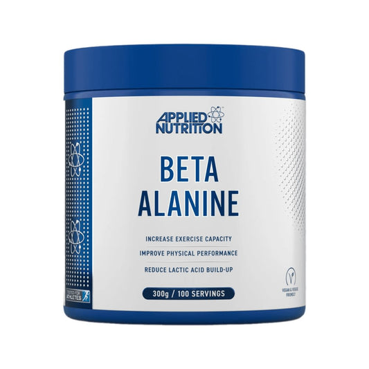 Envase de Beta Alanina Applied Nutrition 300g.