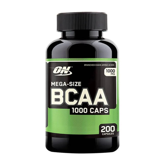 Envase de BCAA 1000 Optimum Nutrition, 200 cápsulas.