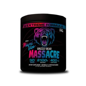 Envase de pre entreno Grizzly Bear Masacre Miami Vice 220g.
