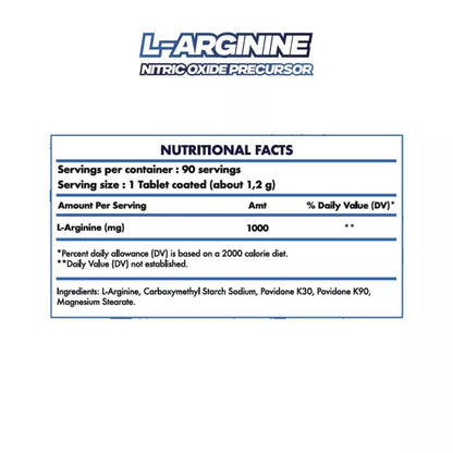 Botella de L-Arginina Fusion Genetic 1000 mg
