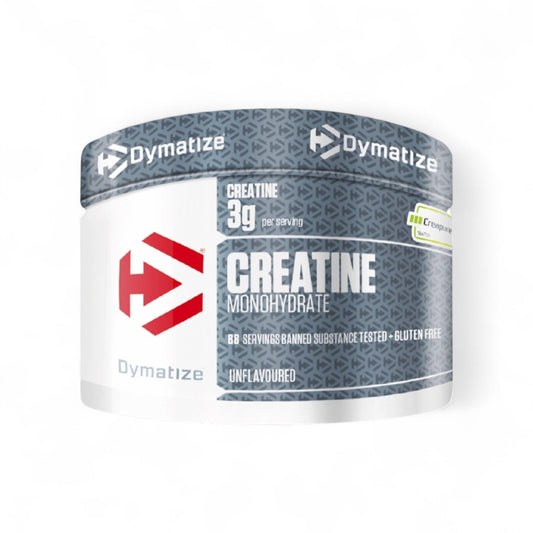 Envase de Creatina Dymatize 300g Sin Sabor.