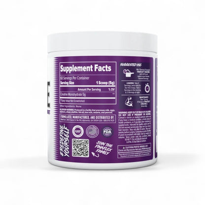 Envase de Creatina Monohidratada Finaflex 300g Sin Sabor