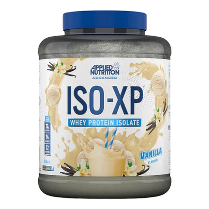 Envase de Proteína ISO-XP de Applied Nutrition sabor vainilla.