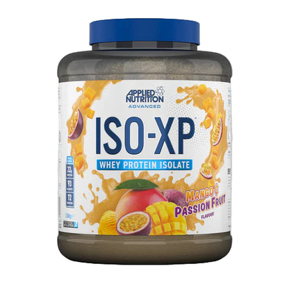 Envase de Proteína ISO-XP de 1.8kg sabor Mango y Fruta de la Pasión.