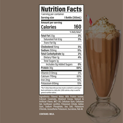 Botella de Proteína Isolada RAW sabor chocolate