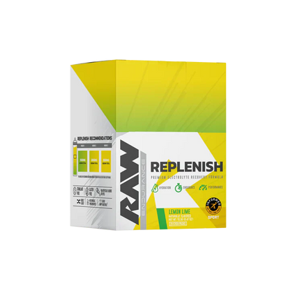 Caja de Replenish Raw sabor Lemon Lime.